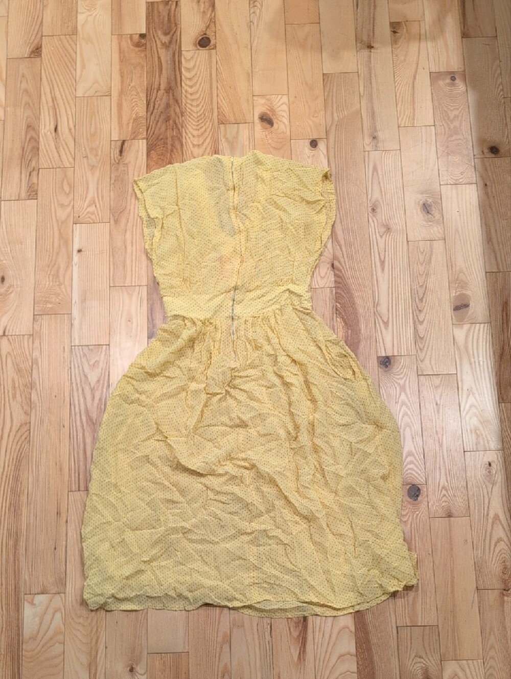 Yellow Polka Dot Midi Dress - Picture 2 of 2